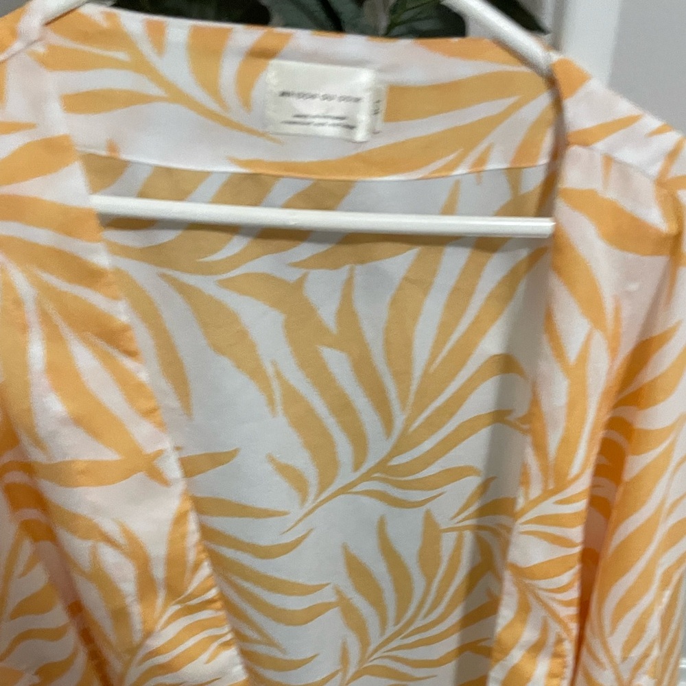 Maison Du Soir Palm Leaves  Kimono Sleeve Robe Women's M/L